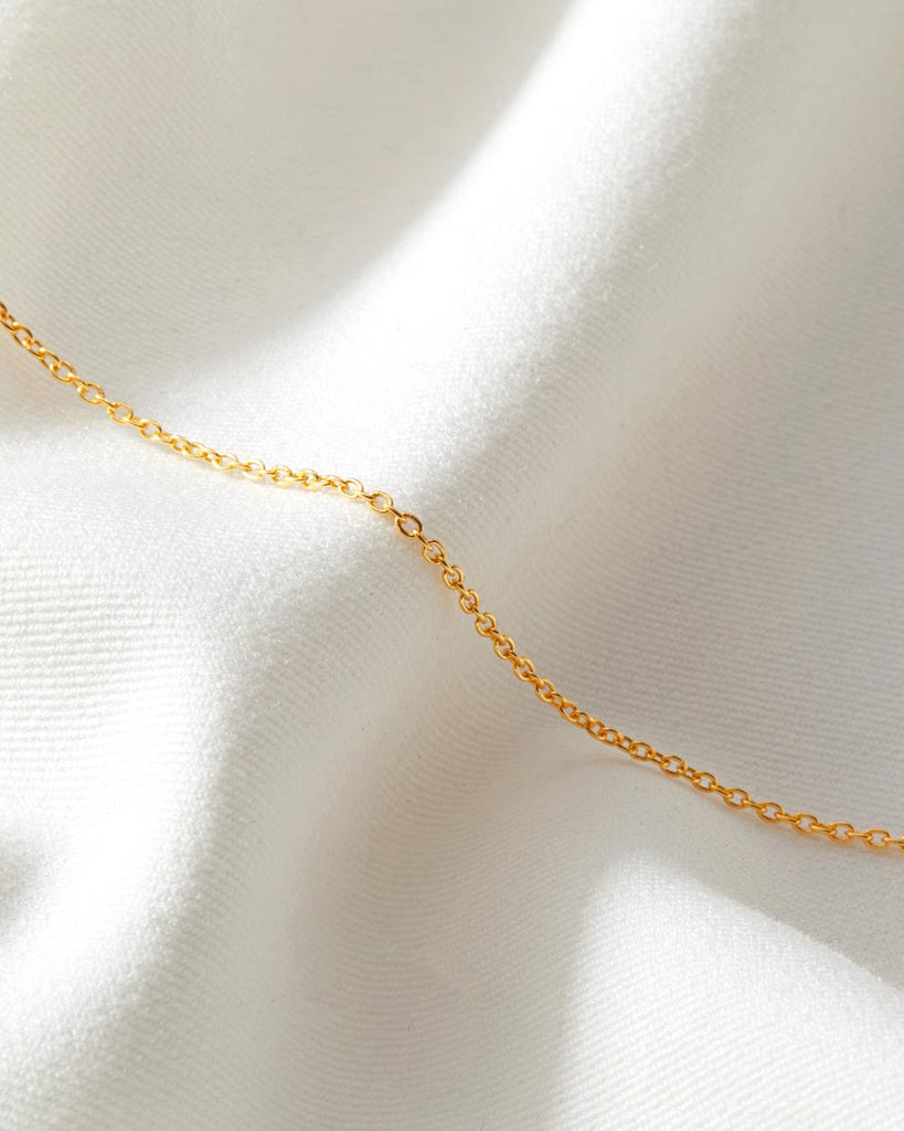 18ct Gold Plated Short Trace Chain Necklace handmade in London by Maya Magal sustainable jewellery brand