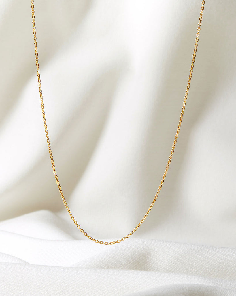18ct Gold Plated Short Trace Chain Necklace handmade in London by Maya Magal luxury jewellery brand
