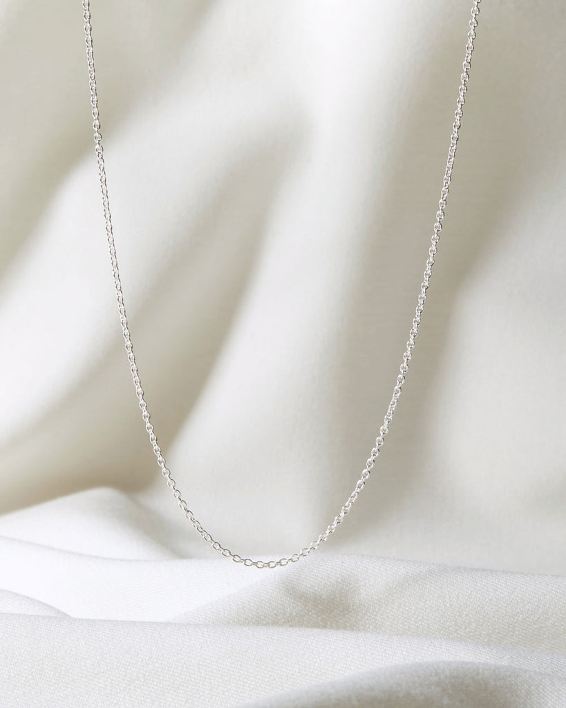 925 Recycled Sterling Silver Short Trace Chain Necklace handmade in London by Maya Magal contemporary jewellery brand