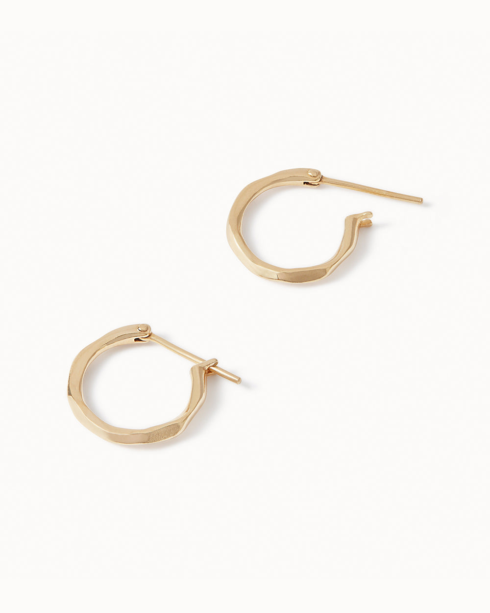 18ct Gold Plated Lava Hoop Earrings handmade in London by Maya Magal everyday jewellery brand
