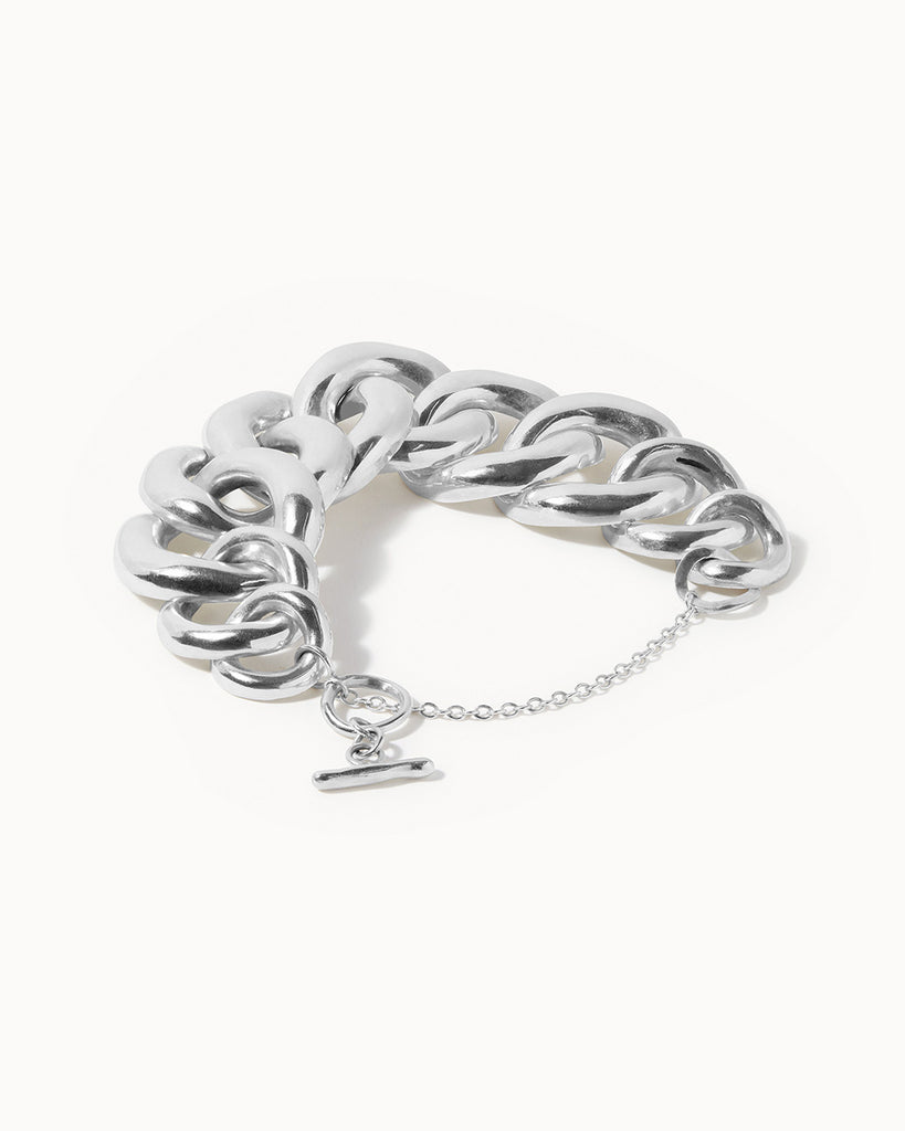 925 Recycled Sterling Silver Lucid Chain Bracelet handmade in London by Maya Magal sustainable jewellery brand