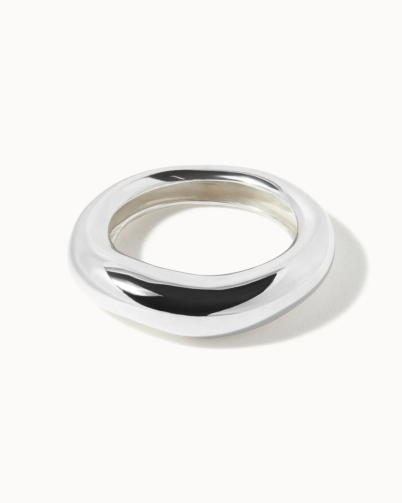 925 Recycled Sterling Silver Lucid Light Ring handmade in London by Maya Magal luxury jewellery brand