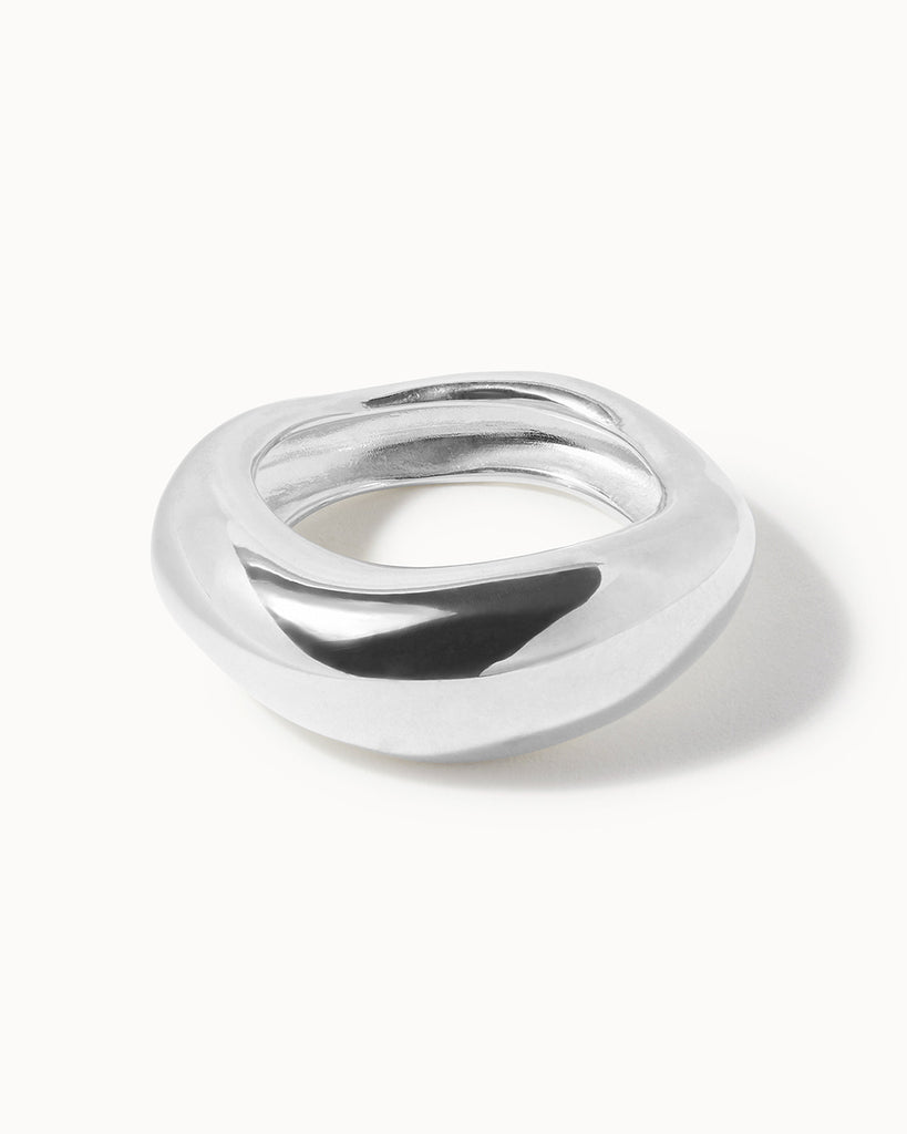 925 Recycled Sterling Silver Lucid Ring handmade in London by Maya Magal sustainable jewellery brand
