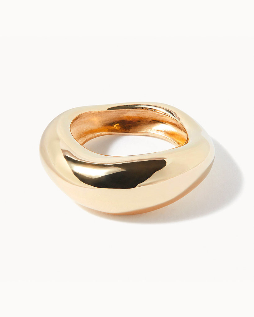 9ct Solid Gold Lucid Ring handmade in London by Maya Magal sustainable jewellery brand