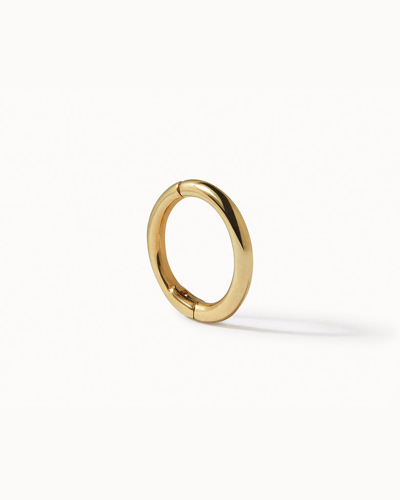 9ct Solid Gold Mini Cartilage Hoop handmade in London by Maya Magal sustainable jewellery brand