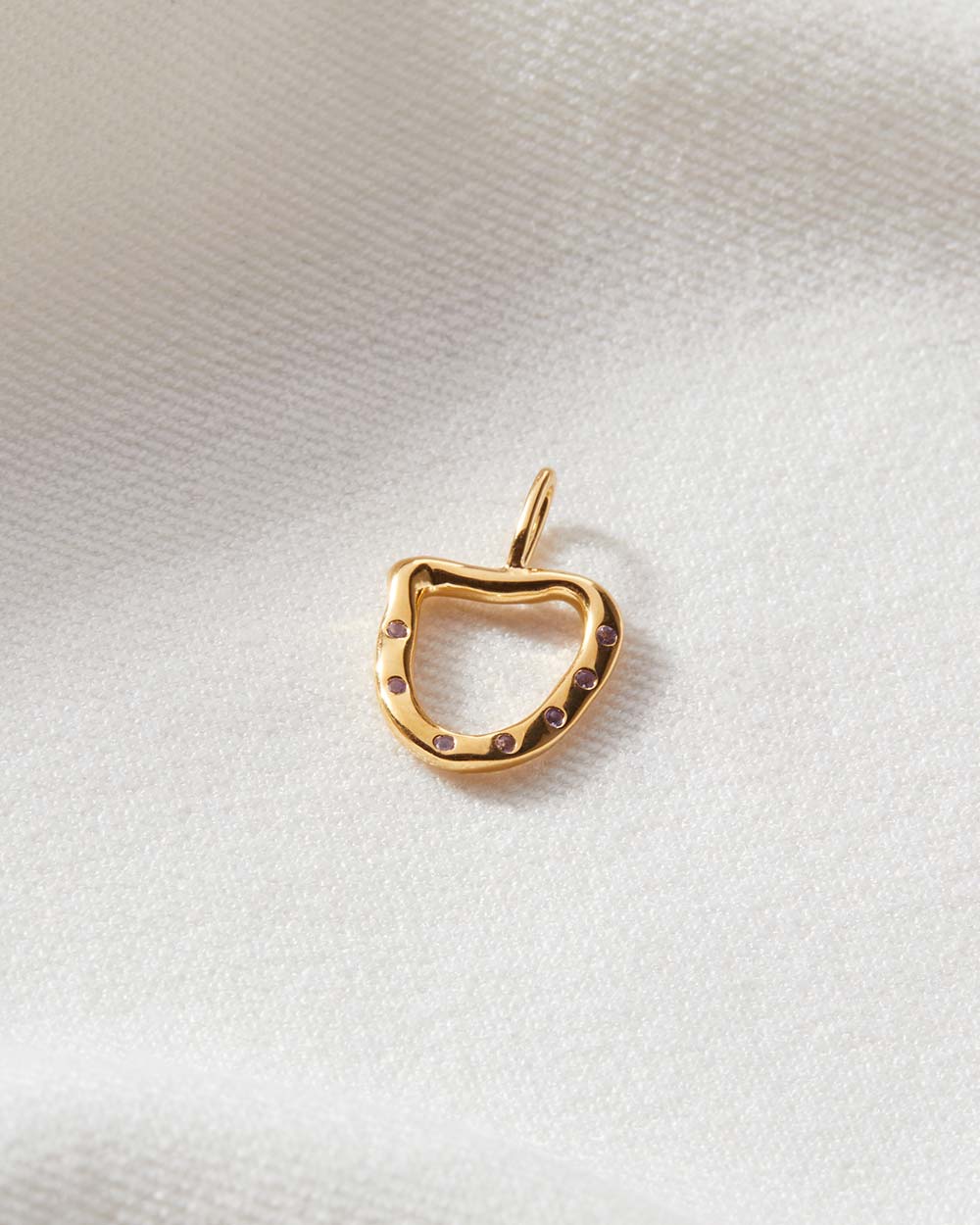 Amethyst February Birthstone Organic Charm