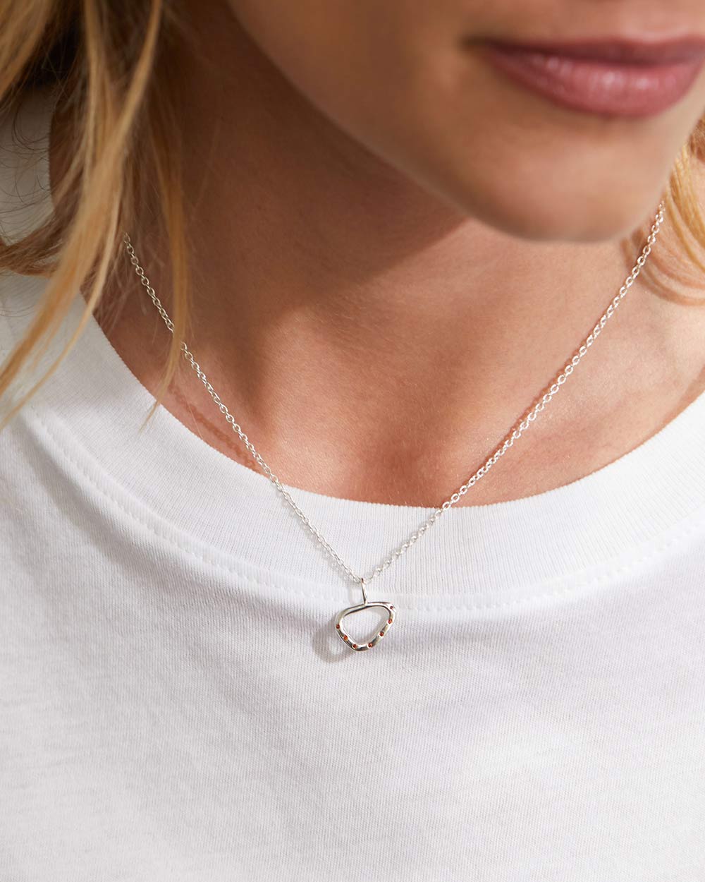 Garnet January Birthstone Organic Charm