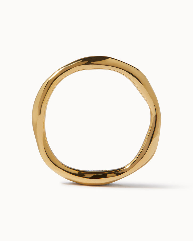 18ct Gold Plated Organic Light Ring handmade in London by Maya Magal luxury jewellery brand