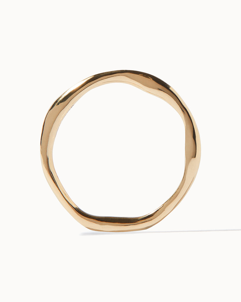 9ct Solid Gold Organic Light Ring handmade in London by Maya Magal contemporary jewellery brand
