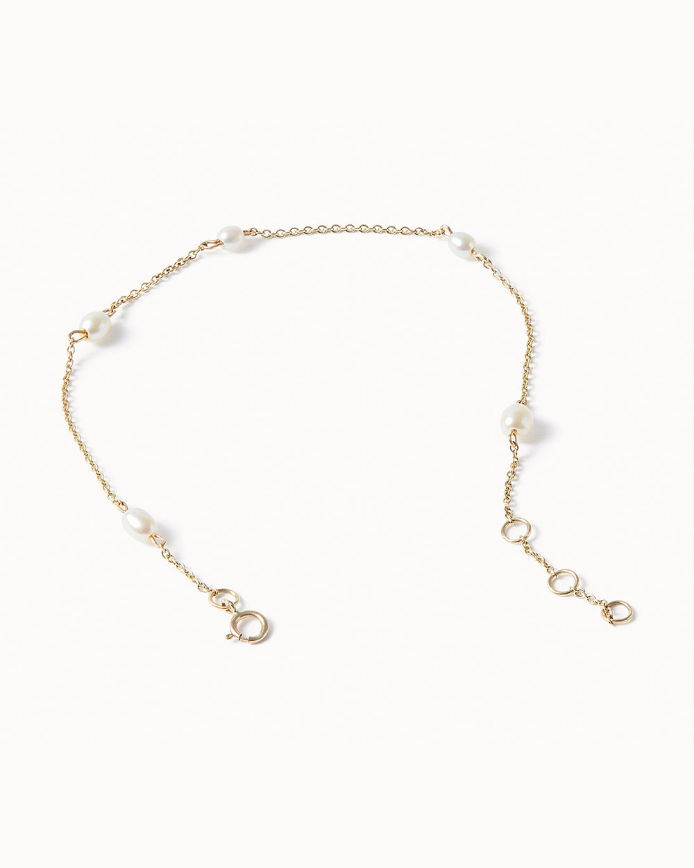 Solid Gold Pearl Bracelet