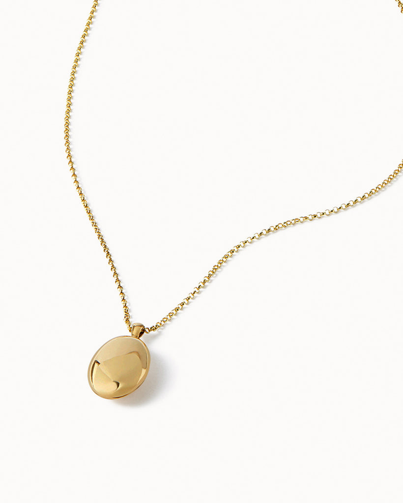 9ct Solid Gold Locket Pendant handmade in London by Maya Magal sustainable jewellery brand