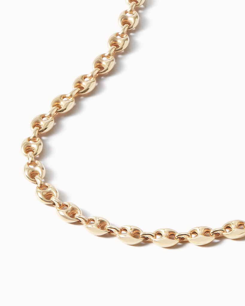 9ct Solid Gold Anchor Chain handmade in London by Maya Magal luxury jewellery brand