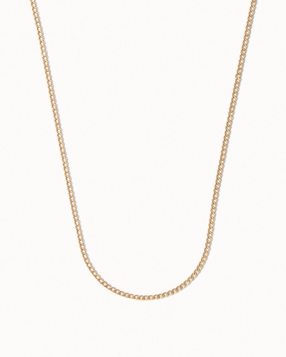 9ct Solid Gold Fine Curb Chain handmade in London by Maya Magal sustainable jewellery brand
