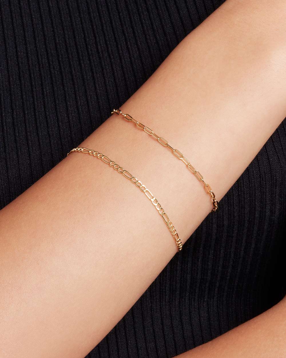 Solid Gold Figaro Bracelet
