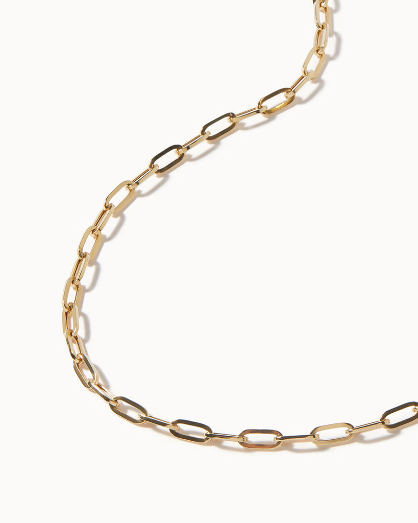 9ct Solid Gold Heavy Paper Chain Necklace handmade in London by Maya Magal sustainable jewellery brand