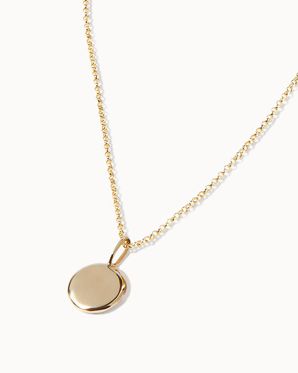 Solid Gold Circle Charm