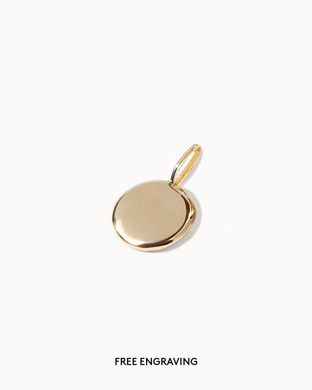 Solid Gold Circle Charm