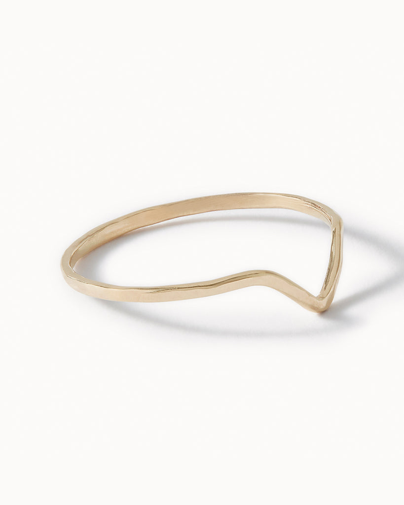 9ct Solid Gold Susannah Ring handmade in London by Maya Magal modern jewellery brand