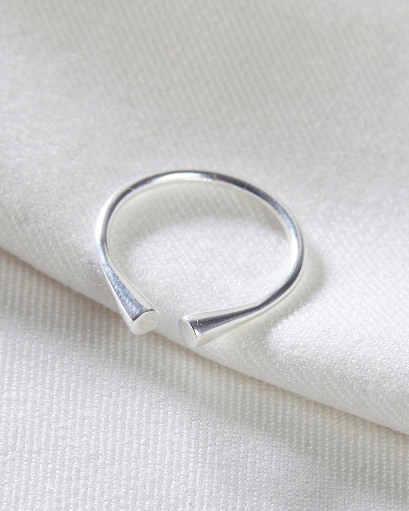 925 Recycled Sterling Silver Open Ended Stacking Ring handmade in London by Maya Magal sustainable jewellery brand
