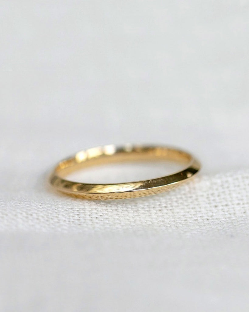 9ct Solid Gold Fine Edge Ring - 2mm Band handmade in London by Maya Magal luxury jewellery brand