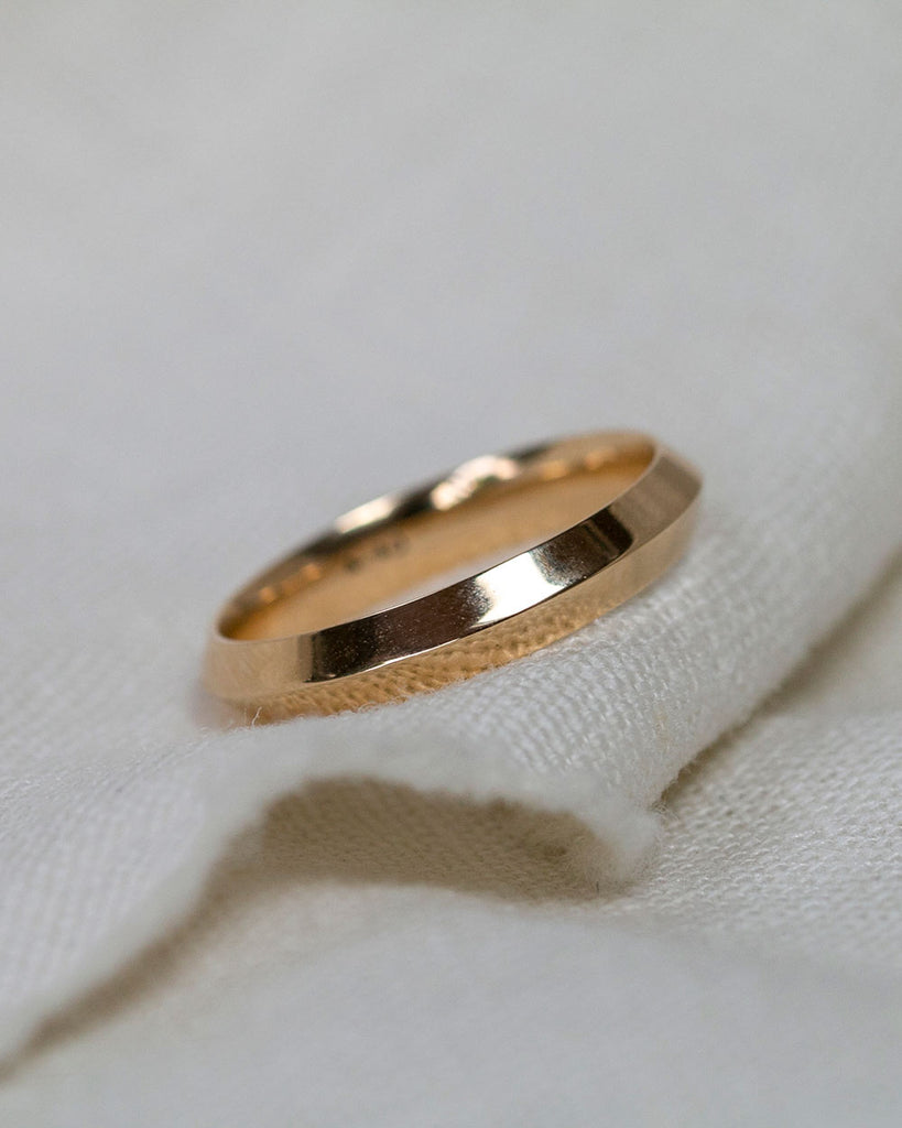 9ct Solid Gold Fine Edge Ring - 4mm Band handmade in London by Maya Magal contemporary jewellery brand